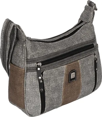 Produktbild von Damen Tasche Schultertasche Umhängetasche Leder Optik Handtasche GRAU (15163)
