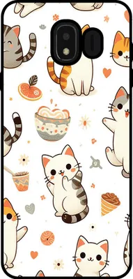 Image de Smartphonica Coque pour téléphone Samsung Galaxy J4 2018 avec impression de chat - Coque arrière en TPU avec motif de chat