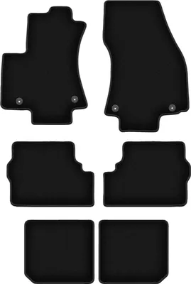 Zdjęcie produktu dla Dywaniki welurowe do OPel Zafira A minivan 7osób (1999-2005) - czarne dywaniki samochodowe BASIC komplet (6 szt.)