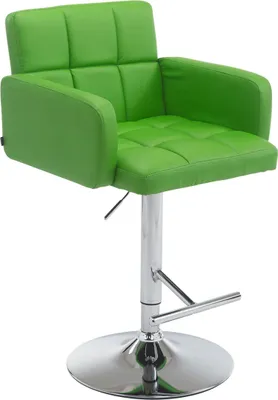 Produktbild von CLP Barhocker Los Angeles höhenverstellbar und drehbar grün Gestell Farbe chrom