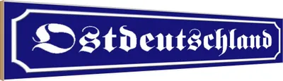 Produktbild von vianmo Holzschild 10x46 cm Ostdeutschland Deutschland