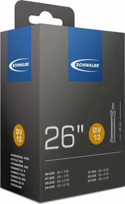 Image de Schwalbe 10425141.01 Chambre à air 26' 'DV 13' en film, 26x1.50-2.50' (40/62-559), DV 40mm, noir