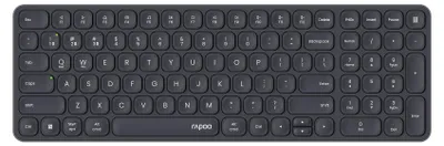 Produktbild von Rapoo E9310M, Volle Größe (100%), Kabellos, RF Wireless + Bluetooth, QWERTZ, Schwarz