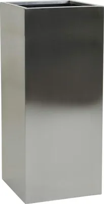 Immagine prodotto di Vaso da fiori BLOCK in acciaio inossidabile spazzolato 40x40x100 cm