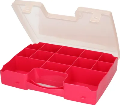 Produktbild von Plasticforte Aufbewahrungsbehalter - 13 Facher - rosa - 27,5 cm
