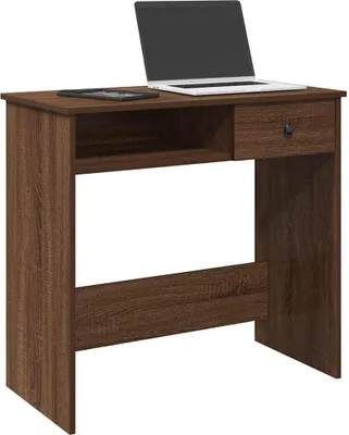 Produktbild von "2026 Promotion" Schreibtisch Braun Eichen-Optik 80x40x75 cm Holzwerkstoff - Schreibtische CC32117