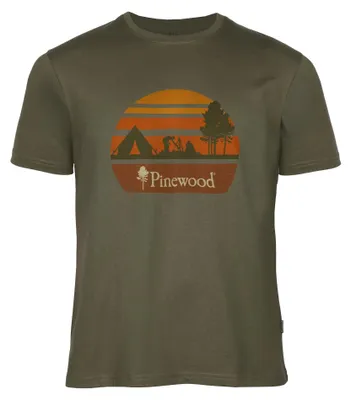 Zdjęcie produktu dla T-SHIRT PINEWOOD FINNVEDEN RECYCLED OUTDOOR 5449 - Oliwkowy Melanż -M