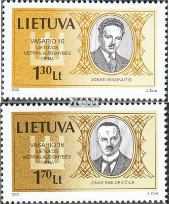 Produktbild von Briefmarken Litauen 2000 Mi 722-723 (kompl.Ausg.) postfrisch Unabhängigkeit