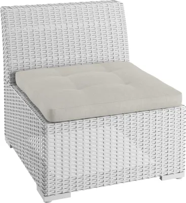 Produktbild von sunnypillow Gartenkissen Sitzkissen für Rattanmöbel UV - beständig 60x60x10 cm Ecru