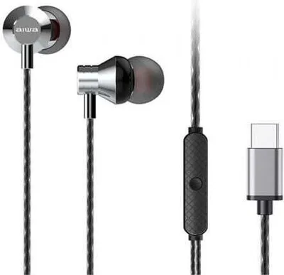Produktbild von Aiwa ESTM-50USB-C, Kabelgebunden, 20 - 20000 Hz, Anrufe/Musik, 13 g, Kopfhörer, Silber
