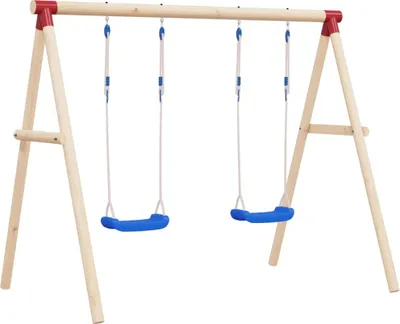 Image de The Living Store Sièges de balançoire avec cordes 2 pcs. Bleu 38x16 cm Polyéthylène