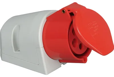 Produktbild von CEE-Wandsteckdose mit Klappdeckel IP44 5-polig 32A