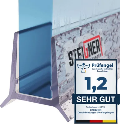 Produktbild von STEIGNER Duschdichtung, 70cm, Glasstärke 7/8 mm, Gerade PVC Ersatzdichtung für Dusche, UK24-08