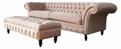 Obrázok produktu pre Stolička na nohy Čalúnená stolička Osmanská stolička Chesterfield 120x70cm
