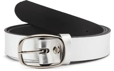 Produktbild von Merry Style Damen Gürtel Ledergürtel D41(Silber, 90 cm (Gesamtlänge 109 cm))