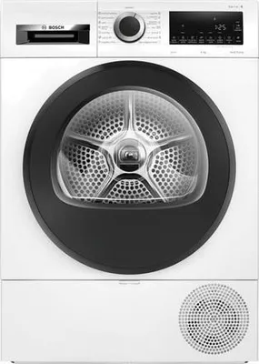 Obrázok produktu pre Bosch Serie 6 WQG233D4CS, Voľne stojaci, Predné plnenie, Tepelné čerpadlo, Biela, Otočné, Pravý