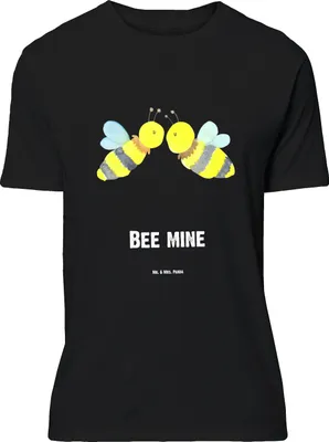 Produktbild von Mr. & Mrs. Panda Größe M T-Shirt Biene Liebe - Schwarz - Geschenk, mit Spruch, Tshirt, Herren, Shirt