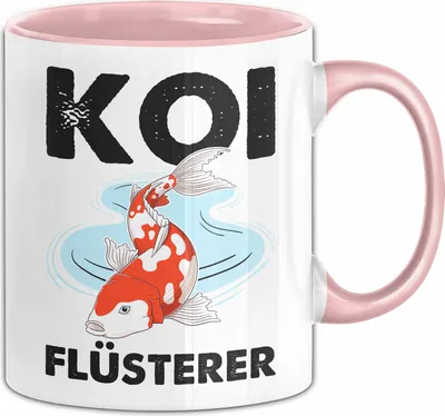 Produktbild von Koi-Fisch Tasse Geschenk Koi Flüsterer Koi Züchter Geschenkidee Becher (Rosa)