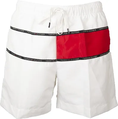 Obrázok produktu pre Pánske plavky Sea Boxer TOMMY HILFIGER s elastickým pásom a vonkajšou šnúrkou na stiahnutie, č. výrobku UM0UM02486, veľkosti MEDIUM DRAWSTRING, XL, 100 % polyester