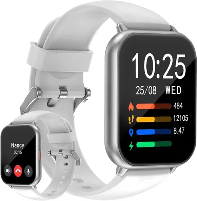 Produktbild von Smartwatch für Damen und Herren,1.69 Zoll HD-Touch Screen SpO2-Überwachung Pulsuhr Schlafmonitor Schrittzähler Uhr Multi Trainingsmodi Android IOS