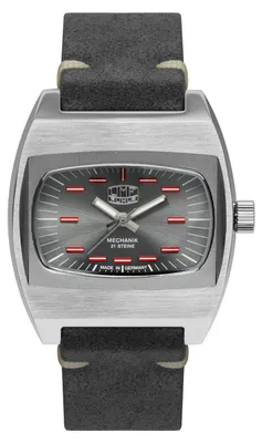 Produktbild von UMF Ruhla ZARIA Mechanik Herrenarmbanduhr in grau/schwarz - Limited Edition 499 Stück - Handaufzug Kaliber Zaria 2009B