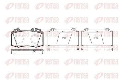 Produktbild von REMSA Bremsbeläge Satz Vorne Bremsklötze passend für MERCEDES-BENZ E-Klasse Limousine (W211) 0769.00
