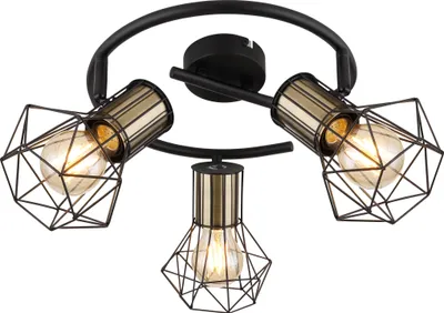 Image de Globo Lighting Projecteur métal noir mat, 3x E27
