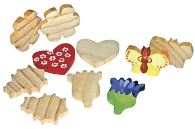 Produktbild von EDUPLAY 210-055 Holzfiguren Muttertag, natur, 10-teilig (1 Set)