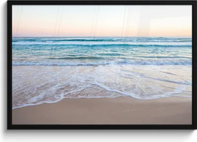 Produktbild von MuchoWow® MuchoWow® Gerahmtes Poster Strand - Meer - Pastell 90x60 cm - Poster mit zchwarzem Bilderrahmen - Fotorahmen - Foto-Plakat