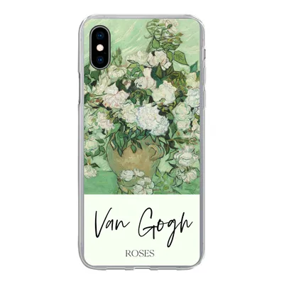 Produktbild von MuchoWow® Handyhülle Schutzhülle Hülle für iPhone Xs Malerei - Blumen - Van Gogh Silikon Softcase Handy Hülle - Handytasche