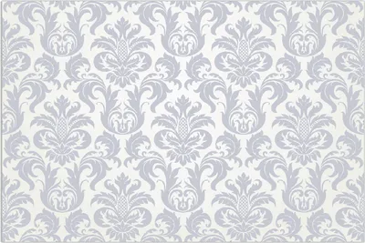 Produktbild von Wallario Wandbild Königliche Schnörkelei in weiß und blaugrau, Größe: 61 x 91,5 cm, Poster mit rahmenlosen Bildhalter