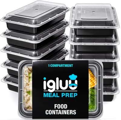 Meal Prep Behälter 10er Set, 828 ml, 1 Fach, BPA-frei, stapelbar