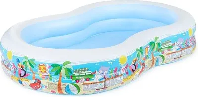 Produktbild von Famanu Aufblasbares Familienbad 262cm x 160cm x 46cm - Großes Schwimmbecken