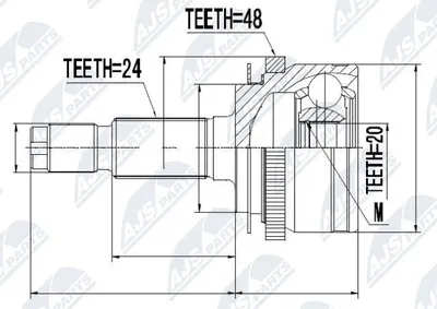 Produktbild von NTY Gelenksatz Antriebswelle Radseitig für HYUNDAI i10 (PA) NPZ-KA-311