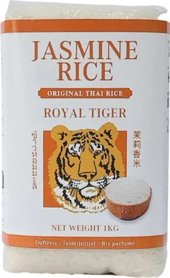 Produktbild von Royal Tiger Jasminreis Duftreis, 1kg Beutel, Jasmin-Reis aus Thailand