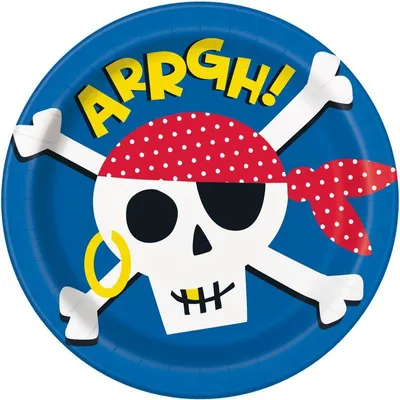 Produktbild von Pappteller "Ahoi Pirat" | Ø23cm/8Stk.