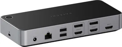 Produktbild von Satechi Triple 4K Display Dockingstation – Dockingstation mit dreifachem 4K Display – Kompatibel mit USB-C und USB-A – Inklusive 1m Kabel