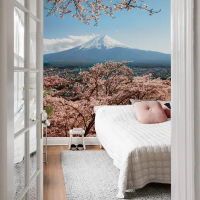 Produktbild von A.S. Création Vlies Fototapete Kirschblüte Mount Fuji in Japan DD119173 Berge