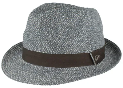 Göttmann knautschbarer Kofferhut Trilby Harrison aus Papier in blau