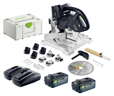 Produktbild von Festool SYMC 70 EB-Basic Akku Leistensäge 36 V ( 2 x 18 V ) 216 mm + 2x Akku 8,0 Ah + Doppelladegerät + Systainer