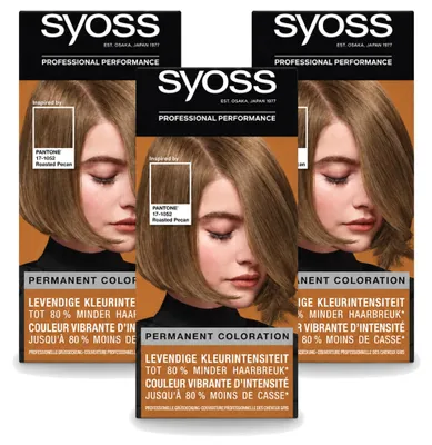 Produktbild von 3 x Syoss Pantone Haarverf 6-66 Roasted Pecan - Vorteilspackung - 3 Stücke