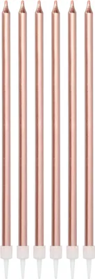 Produktbild von 16 Rosy Blush Tortenkerzen 15cm