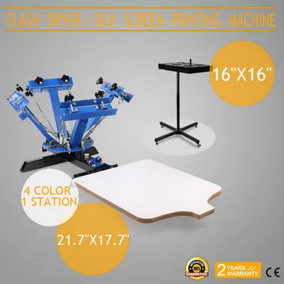 Productafbeelding van 16x16 Flash-droogoven, 4 kleuren, 1 station, zeefdrukpers voor het printen van T-shirts