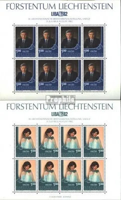 Produktbild von Briefmarken Liechtenstein 1982 Mi 797Klb-798Klb Kleinbogen (kompl.Ausg.) postfrisch LIBA82