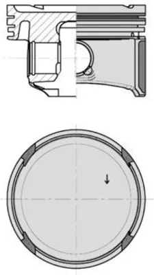 Produktbild von KOLBENSCHMIDT 40795610 Kolben für VW POLO (9N) für SKODA Fabia II Schrägheck (542) Fabia II Combi (545) für SEAT Ibiza III Schrägheck (6L)