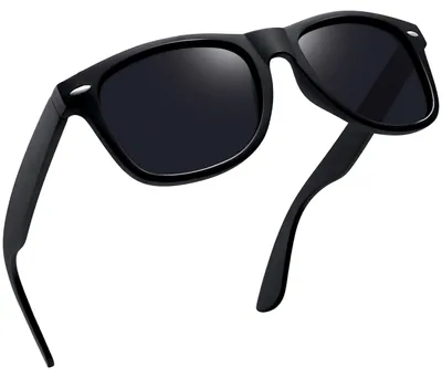 Produktbild von Joopin Rechteckige Polarisierte Sonnenbrille Herren Schwarz UV400