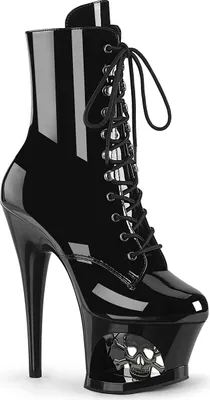 Produktbild von MOON-1020SK Damen Booties von Pleaser, Schwarz Glanz , EU 35, US 5