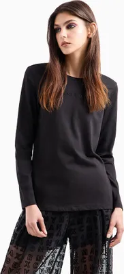Image de Armani Exchange 6dyt38_yjdgz T-shirt manches longues Noir M Femme Noir M