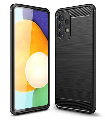 Produktbild von NALIA Carbon Look Case für Samsung Galaxy A53, Matt-Schwarze Silikonhülle Anti-Fingerabdruck Kohlefaser-Optik Rutschfest Stoßfest Kratzfest, Dünne Schutzhülle Handyhülle Backcover