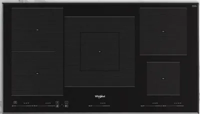 Image de Whirlpool WT 1090 BA Table de cuisson à induction encastrable / 90 cm / 5 brûleurs / noir